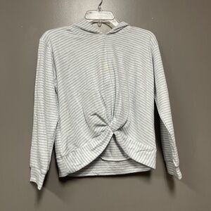 Stitchfix Chill Collective Atlee Brushed Twist Front Hoodie Large Light Blue